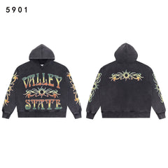 Vale Forever Vintage Black Valley State Tribal Sun Pullover Hoodie
