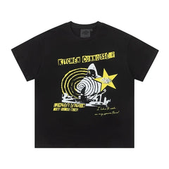 Syna World Kitchen Connoisseur DJ Graphic Oversized Tee (Black / Yellow / White)