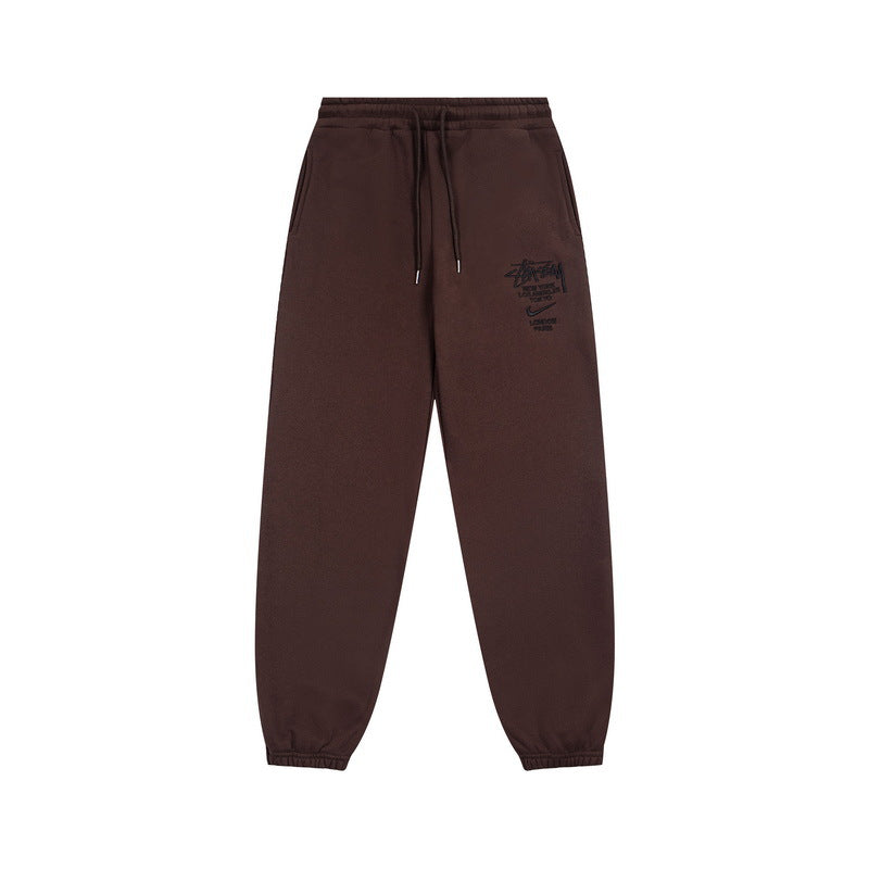 Stussy Chest Logo Jogger Sweatpants Brown