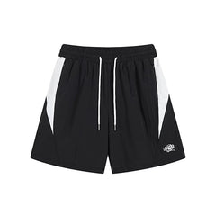 Syna world Black White Color Block Nylon Sport Shorts