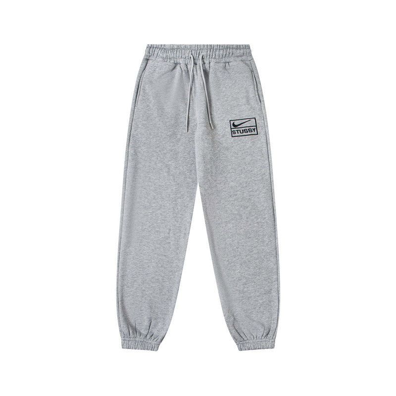 Stussy Chest Logo Jogger Sweatpants Heather Grey