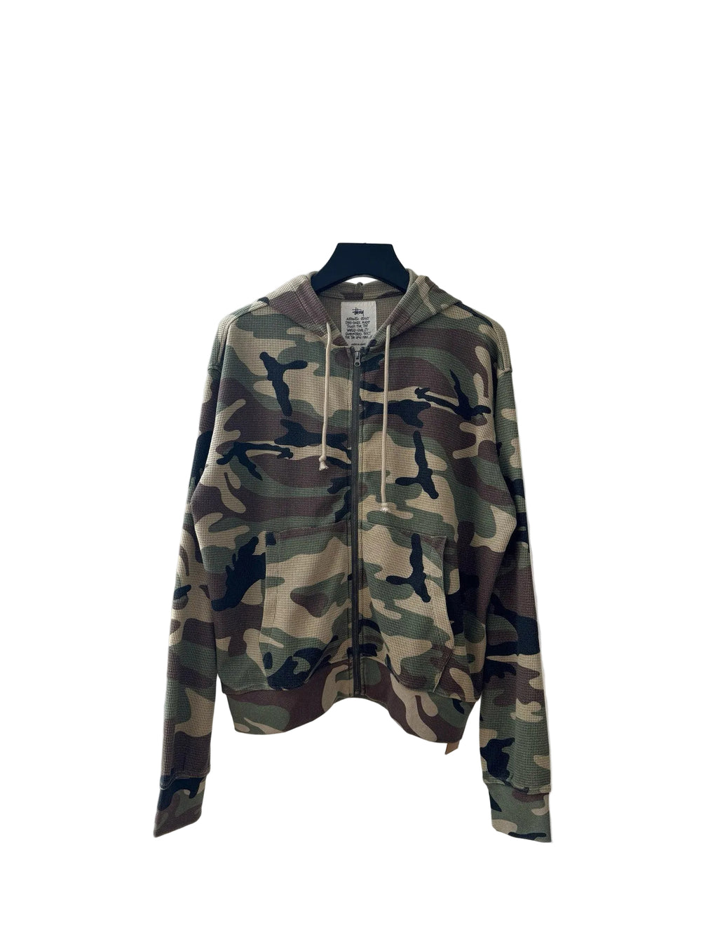 Stussy Camo Waffle Knit Full Zip Hoodie