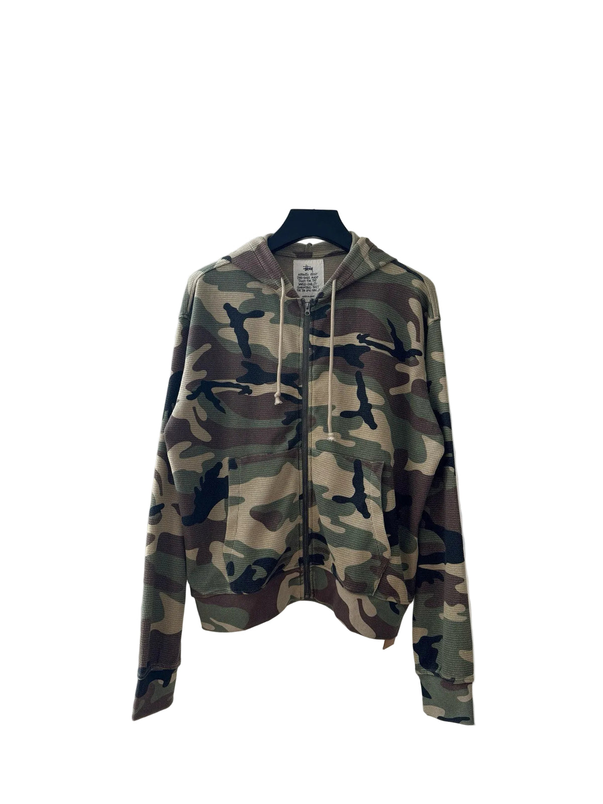Stussy Camo Waffle Knit Full Zip Hoodie