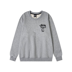 Stussy Chest Logo Crew Neck Sweatshirt Heather Grey