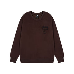 Stussy Chest Logo Crew Neck Sweatshirt Brown