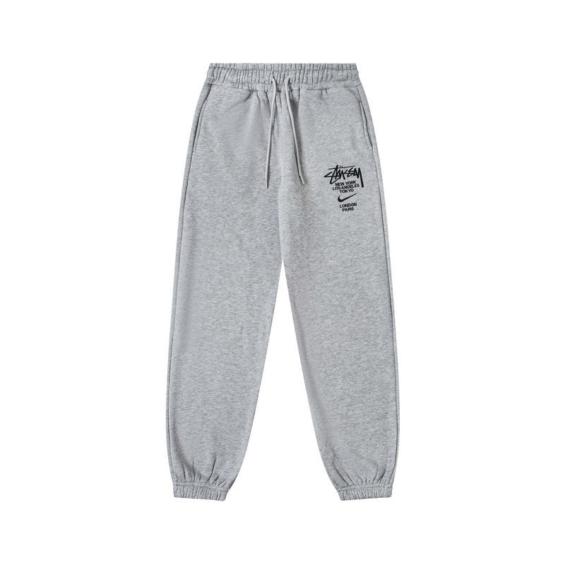 Stussy Chest Logo Jogger Sweatpants Heather Grey
