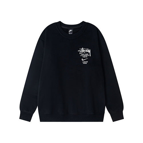 Stussy Chest Logo Crew Neck Sweatshirt Black