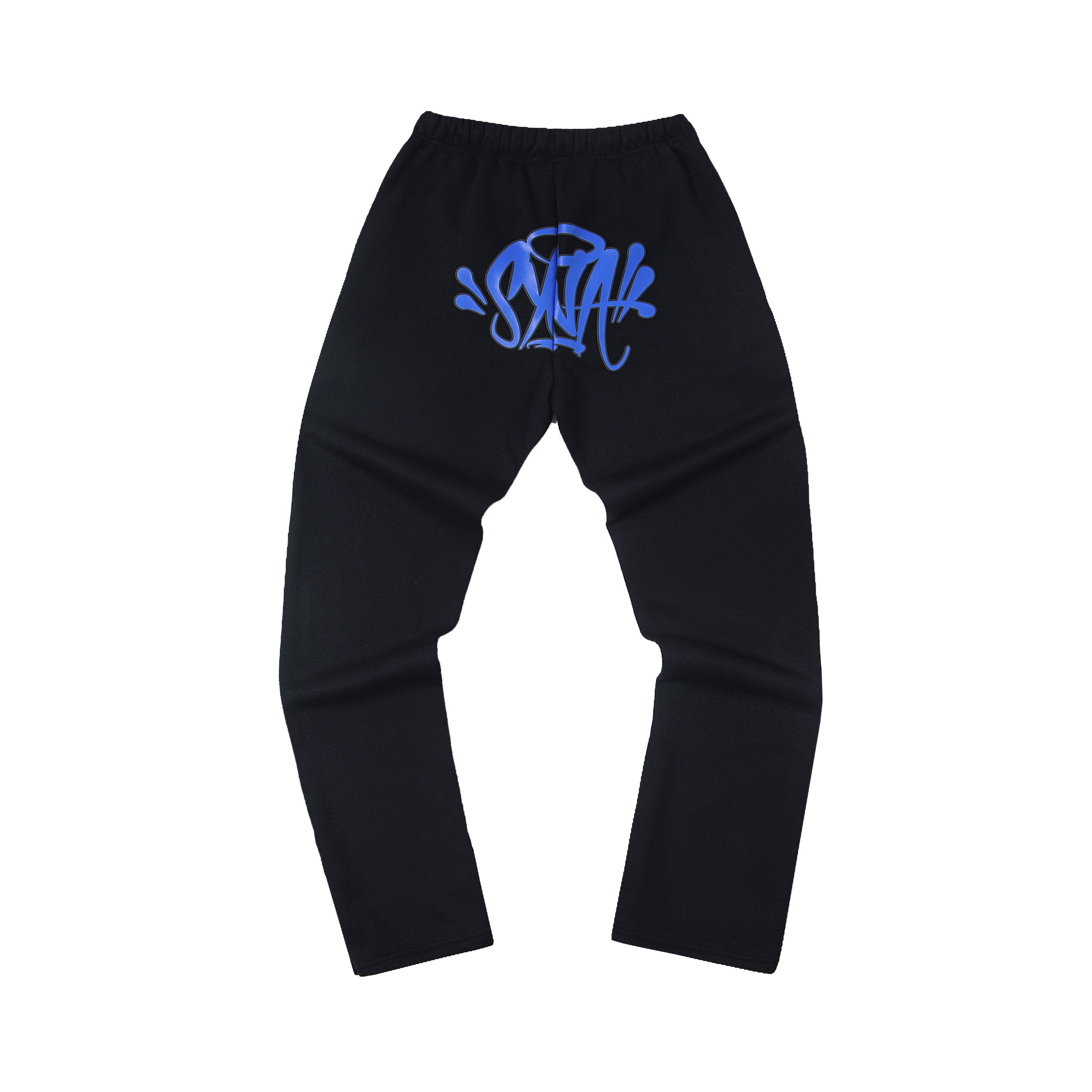 Syna world Drill Graffiti Logo Black Wide Leg Sweatpants